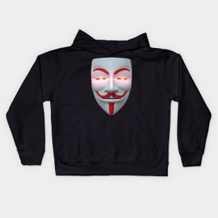 V vendetta anonymous mask Kids Hoodie